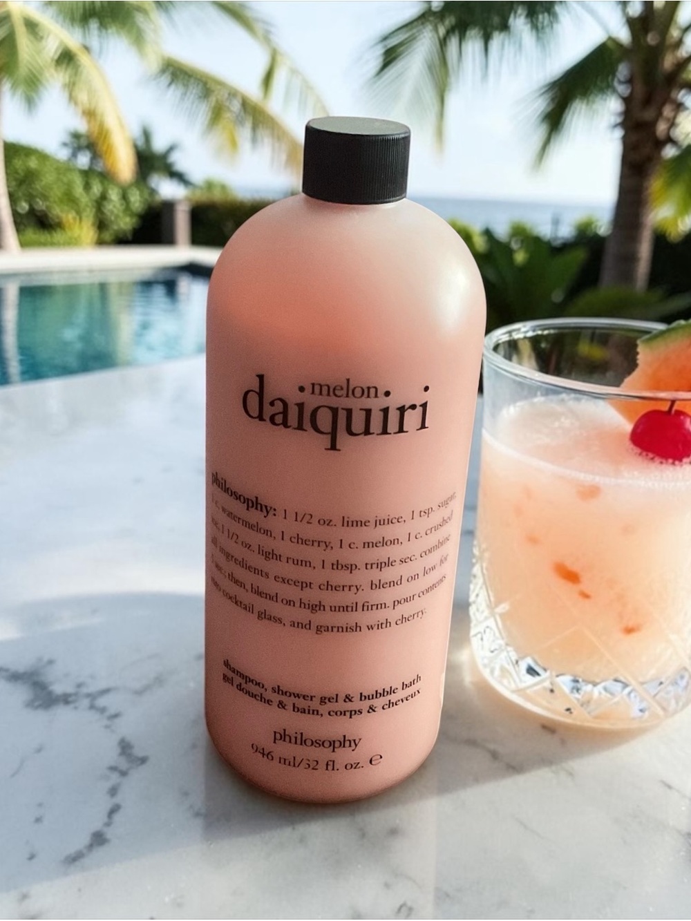 Philosophy Melon Daiquiri Shower Gel & Bubble Bath - 946 ml.